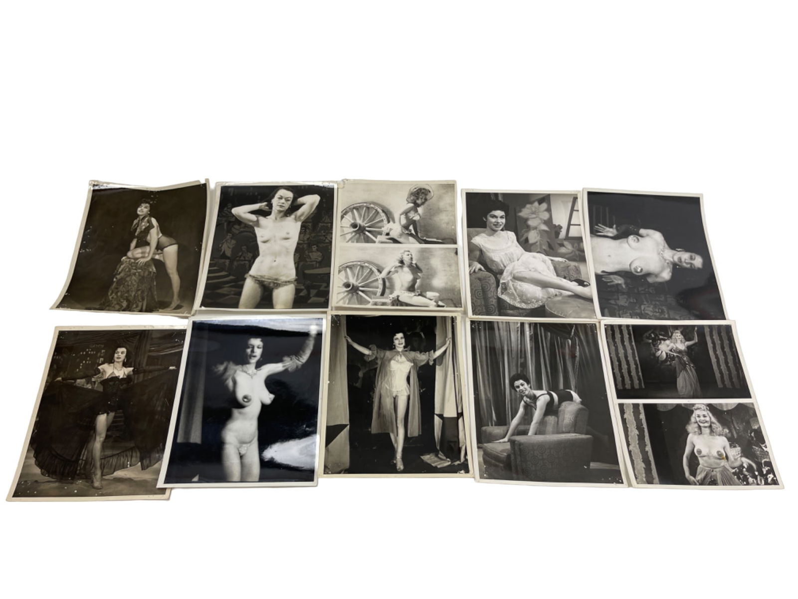 Vintage 1950's Original Burlesque Nude Pin up Model Risque Photo 8x10 Black & White Photographs: Vintage 1950's Original Burlesque Nude Pin up Model Risque Photo 8x10 Black & White Photographs