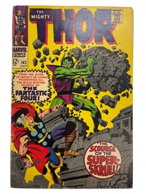 Thor #142 Signed Jack Kirby Stan Lee Marvel Comic KEY Super-Skrull Appearance