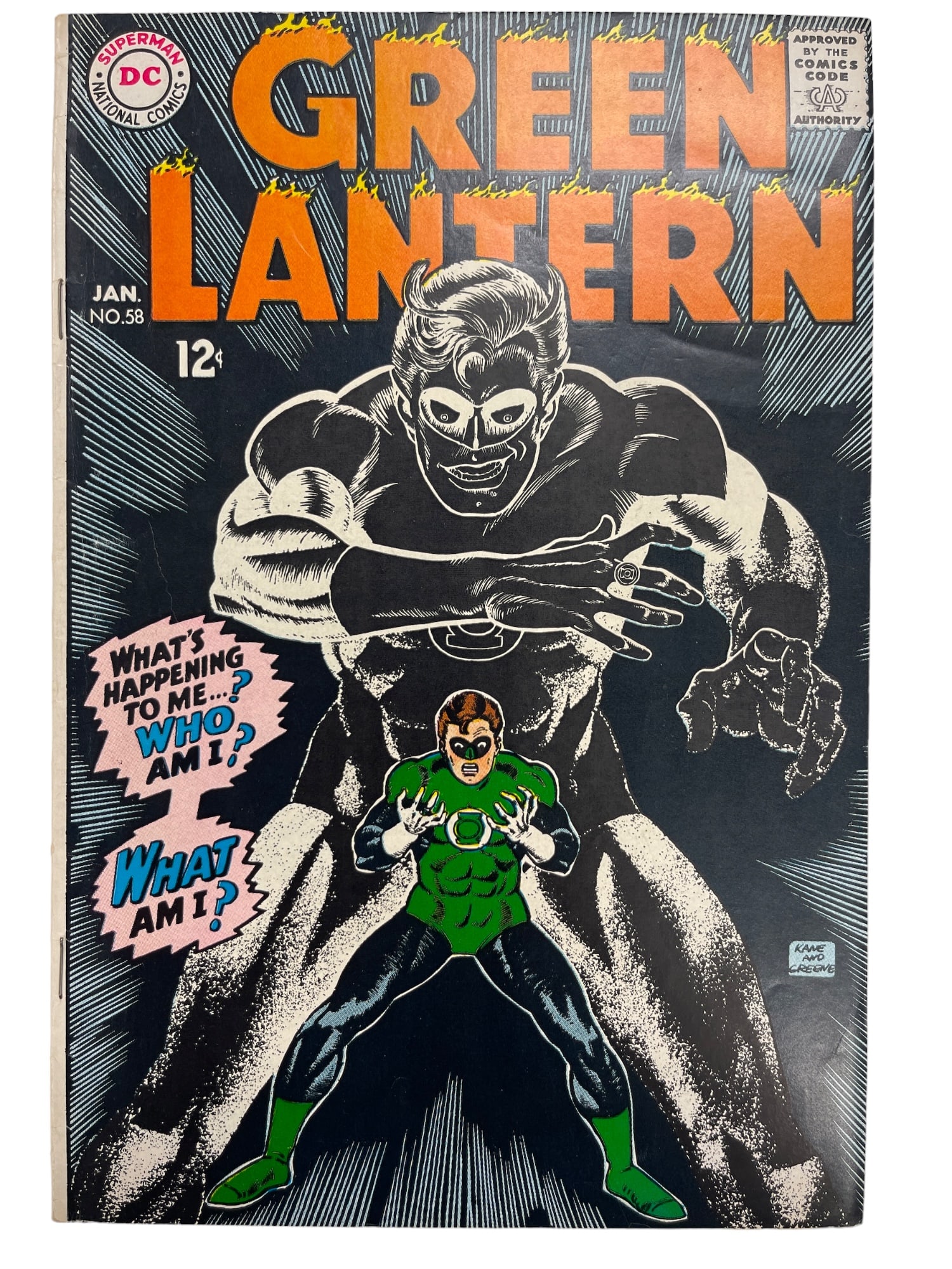 GREEN LANTERN # 58 DC COMIC 1ST APP EVE DOREMUS-PERIL POWERLESS GREEN LANTERN (1 of 3)