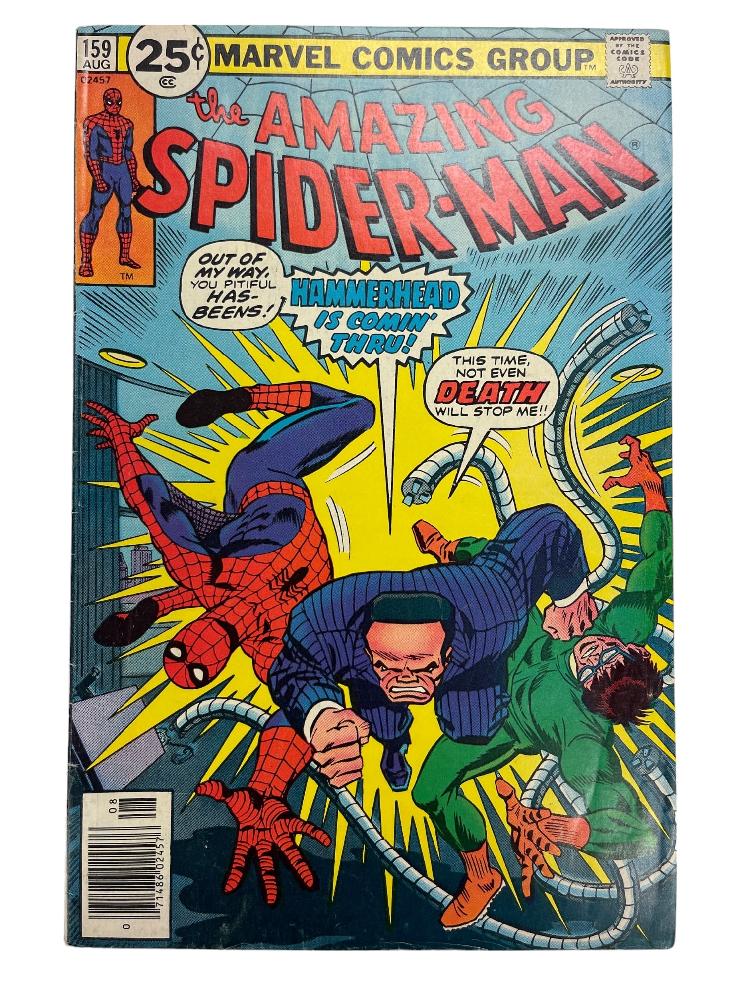 Amazing Spider-man #159 MARVEL 1976 Doctor Octopus & Hammerhead 25 CENT (1 of 3)