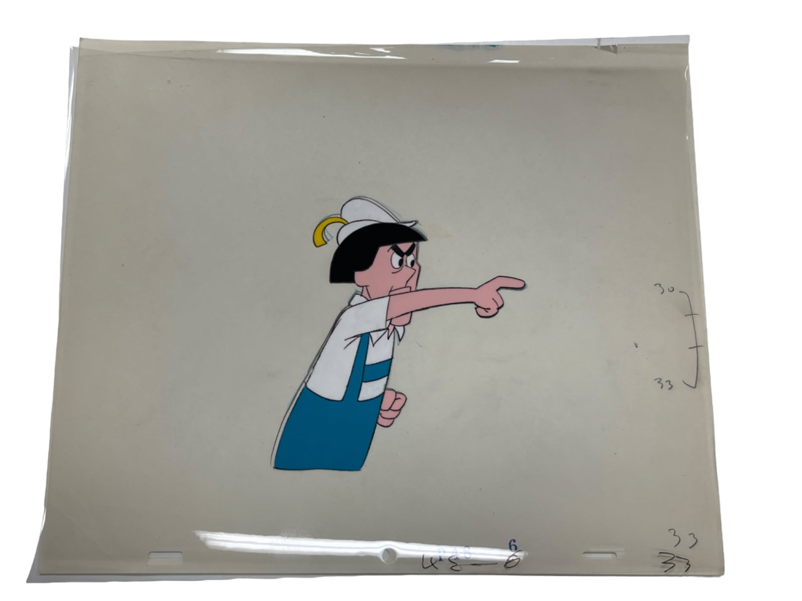 THE THREE STOOGES VINTAGE ANIMATION CARTOON SHOW CEL AND DRAWING PRODUCTION: THREE STOOGES VINTAGE ANIMATION CARTOON SHOW CEL AND DRAWING PRODUCTION 12 1/2 X 10 1/2 INCHES