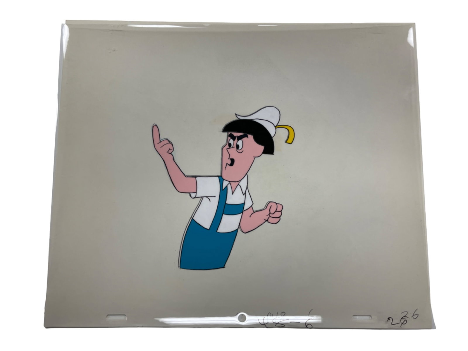 THE THREE STOOGES VINTAGE ANIMATION CARTOON SHOW CEL AND DRAWING PRODUCTION: THREE STOOGES VINTAGE ANIMATION CARTOON SHOW CEL AND DRAWING PRODUCTION 12 1/2 X 10 1/2 INCHES