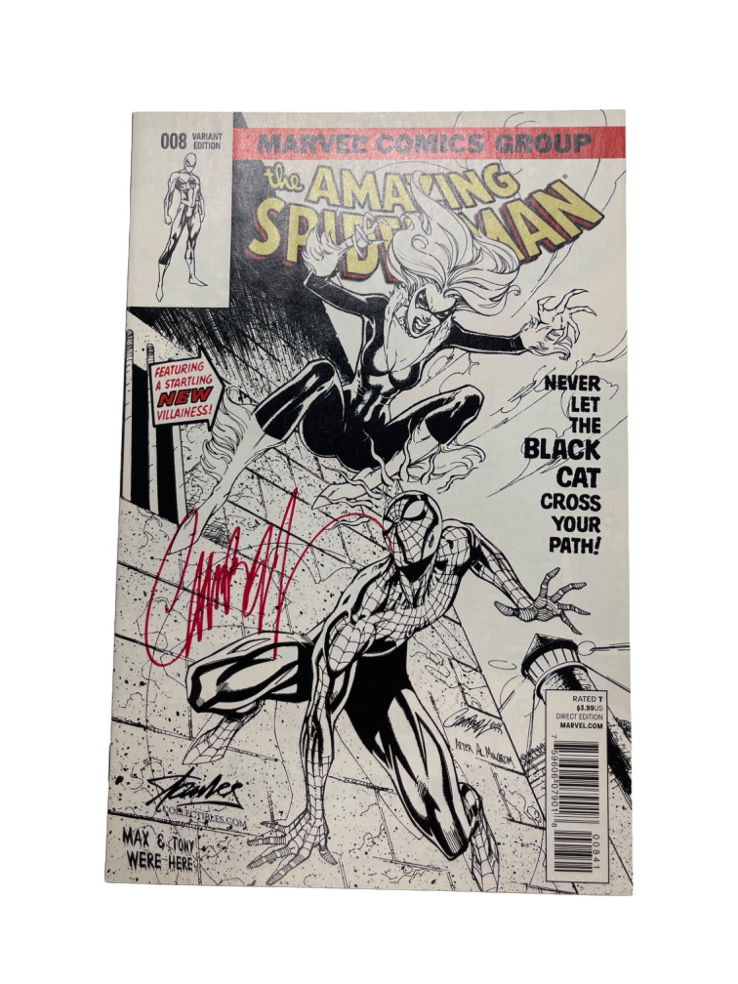 AMAZING SPIDER-MAN 8 SKETCH VARIANT SIGNED SCOTT CAMPBELL COMIC (1 of 4)
