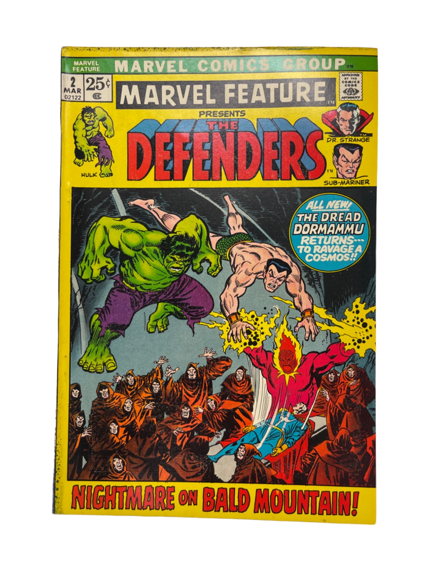 Marvel Feature #2 (1972, Marvel) 2d App of the Defenders! (1 of 3)