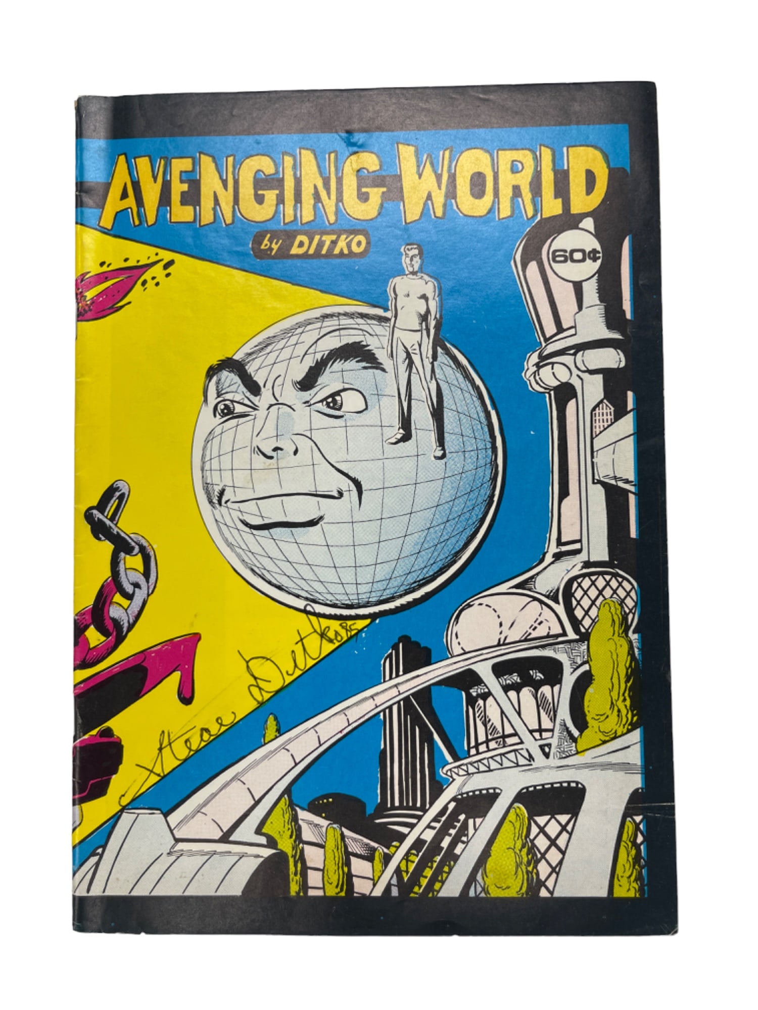 THE AVENGING WORLD Signed Steve Ditko 1973 Spider-Man/Doctor Strange Artist (1 of 3)