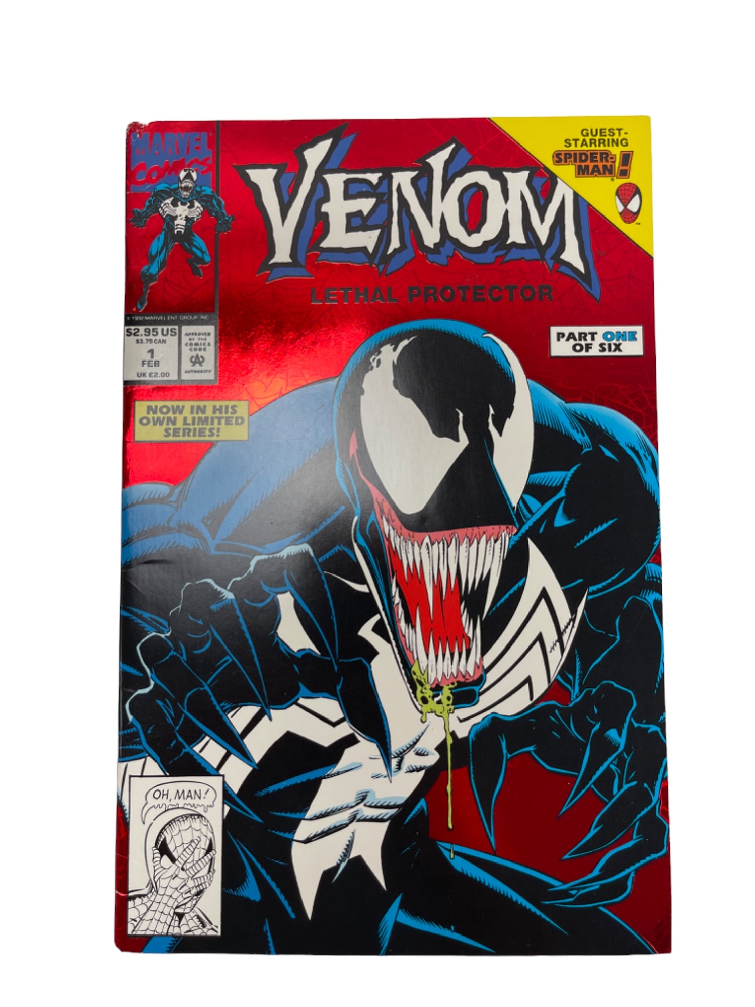 Venom Lethal Protector #1 Marvel Red Foil Comic Book (1 of 3)