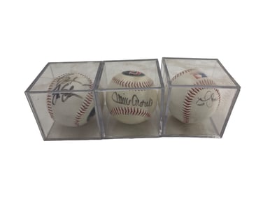 Vintage Signed Baseball Collection Lot