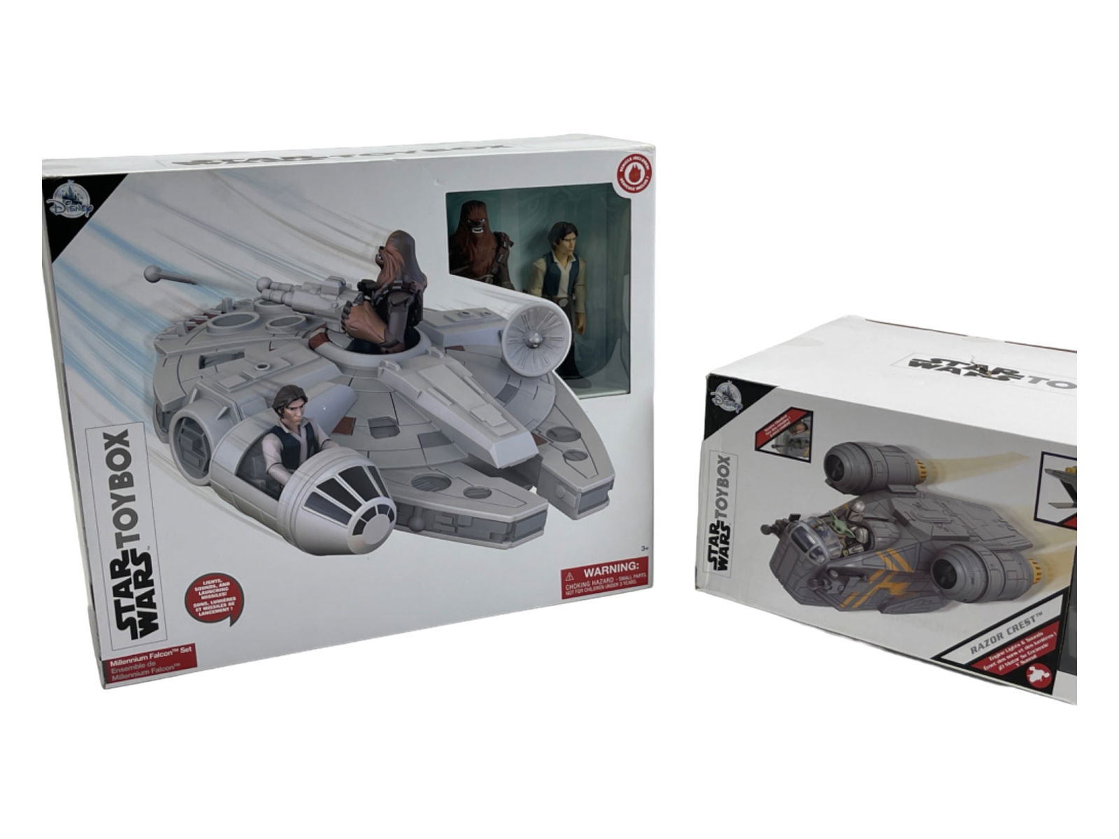 Star Wars Toy Box Millennium Falcon Set and Razor Crest with Mandalorian and Grogu Sealed Figures (1 of 10)