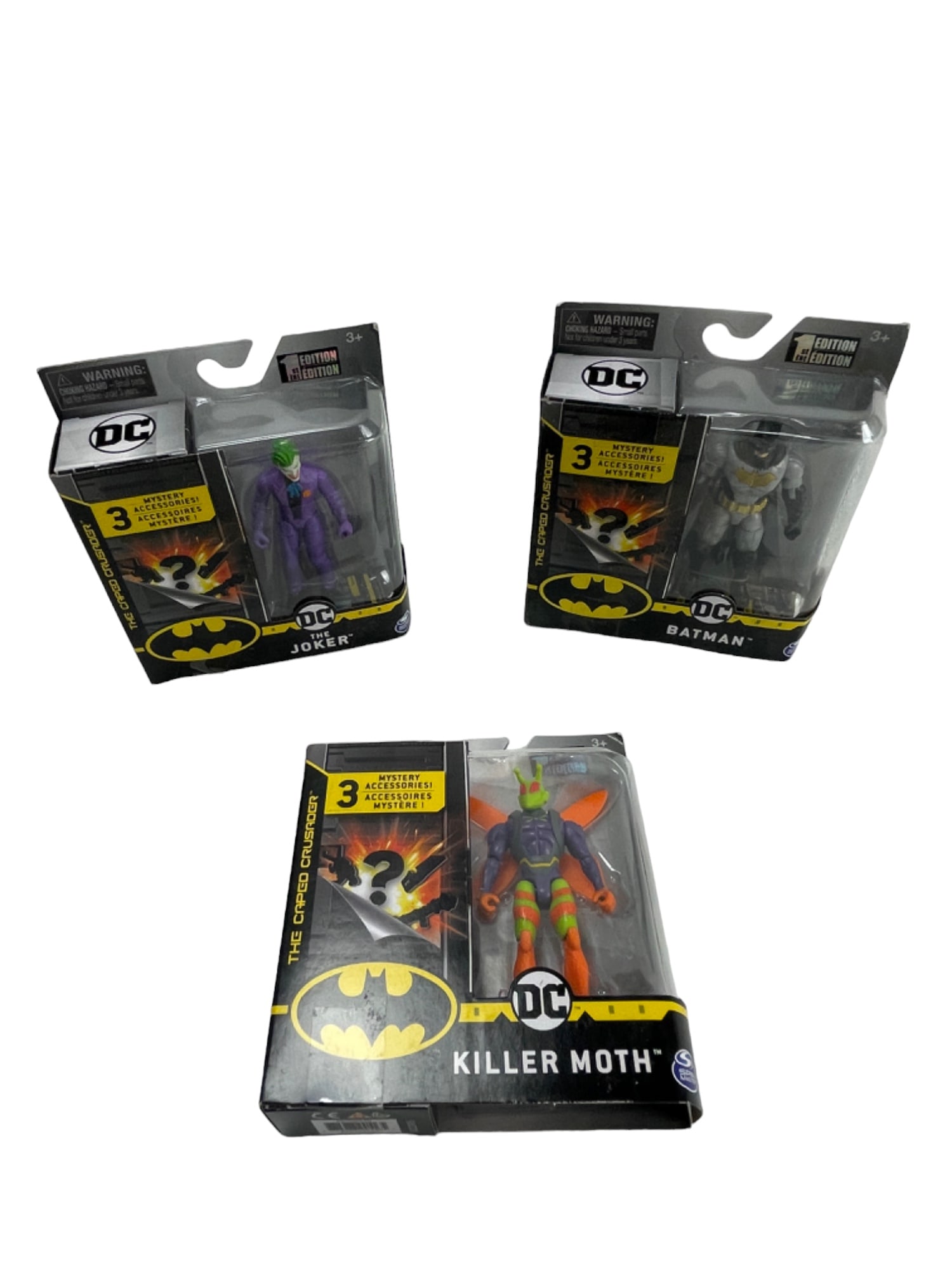 DC The Caped Crusader Batman Joker and Killer Moth Sealed Action Figure Lot (1 of 3)