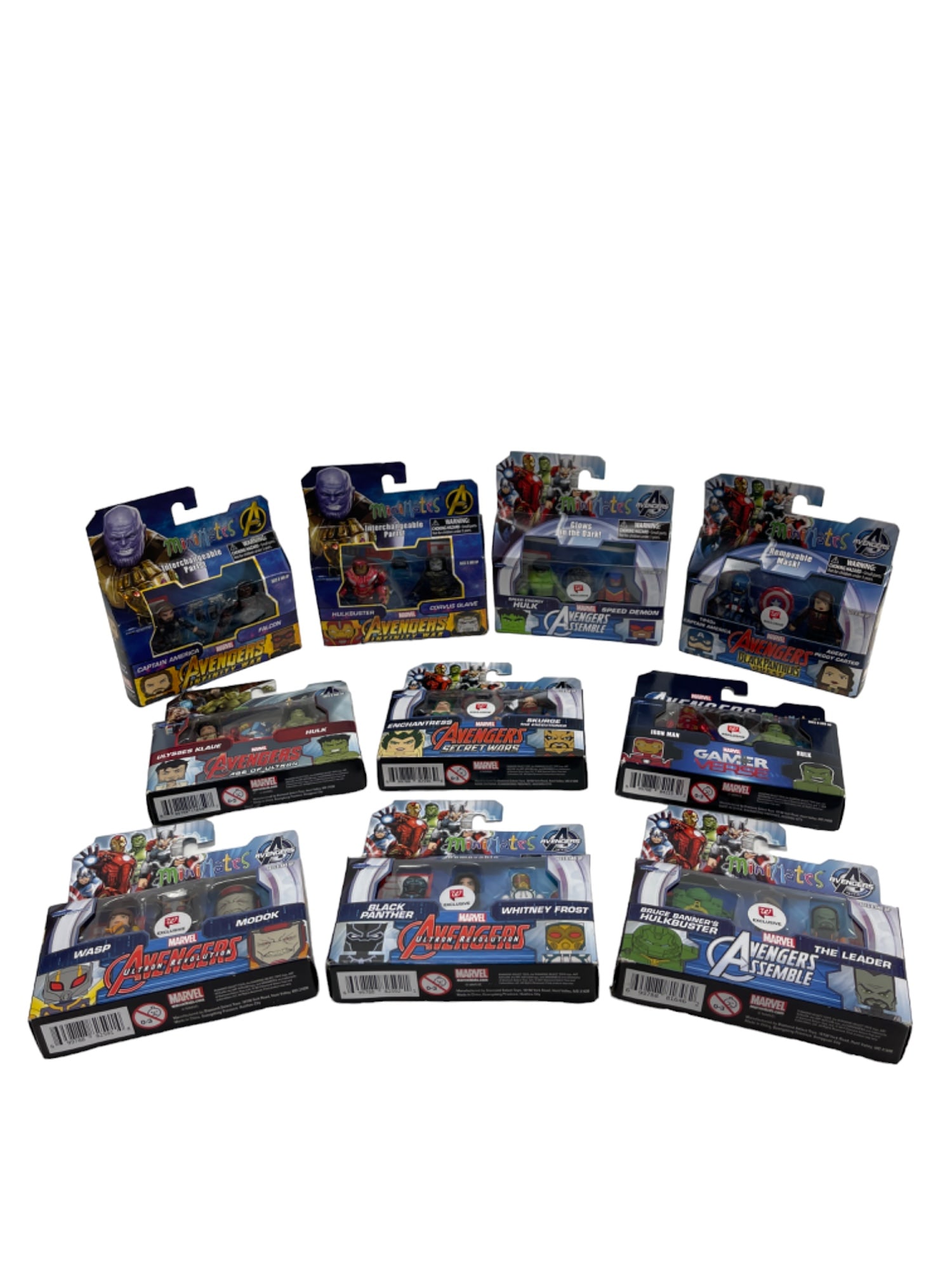 Marvel MiniMates Avengers Sealed Collecitbles Pack Iron Man Hulk Black Panther and More: Marvel MiniMates Avengers Sealed Collecitbles Pack Iron Man Hulk Black Panther and More