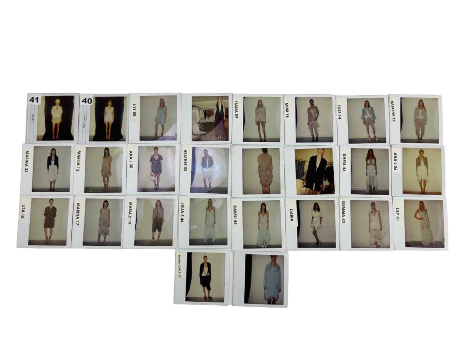 Vintage Polaroid Photo European French English Model Fashion Photographs James Mountford: Vintage Polaroid Photo European French English Model Fashion Photographs James Mountford. Lot of 27.