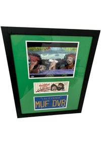 Cheech & Chong Signed Photo Rolling Papers Case and License Plate Beckett Authentic Framed