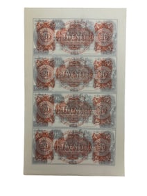 Uncut Sheet of Augusta, Georgia. The Bank of Augusta.