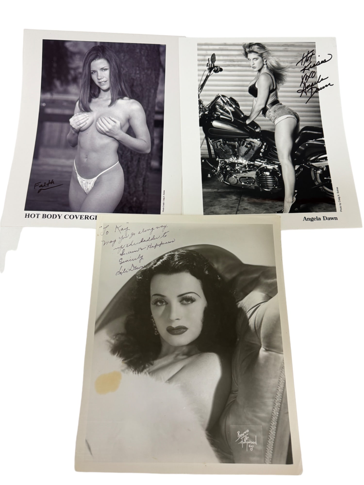 SIGNED PHOTO COLLECTION LOT 3 ANGELA DAWN, FAITH (1 of 5)