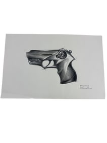 DRAWING SCKETCH I, Robot MOVIE (20th Century Fox, 2004) SIGNED BY