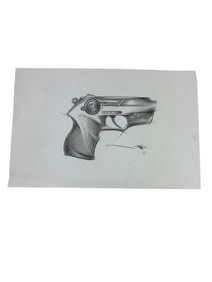 DRAWING SCKETCH I, Robot MOVIE (20th Century Fox, 2004) SIGNED BY