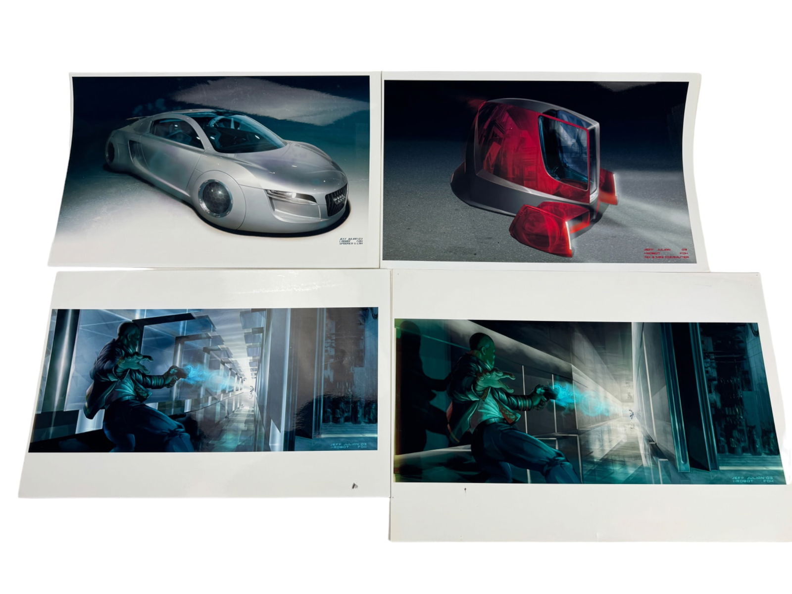 I-ROBOT MOVIE CONCEPT ART BY JEFF JULIAN 17,5" X 13" LOT 5: I Robot Movie Original Concept PHOTO ENSOP Storyboard Art by Jeff Julian 17" X 13". Jeff Julian was born on 28 May 1974 in Burbank, Los Angeles County, California, USA. He is an art director, known fo