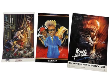 KONG SKULL ISLAND MAX 3D PROMO POSTER SIGNED WITH MURRAY MAGIC LOT 3