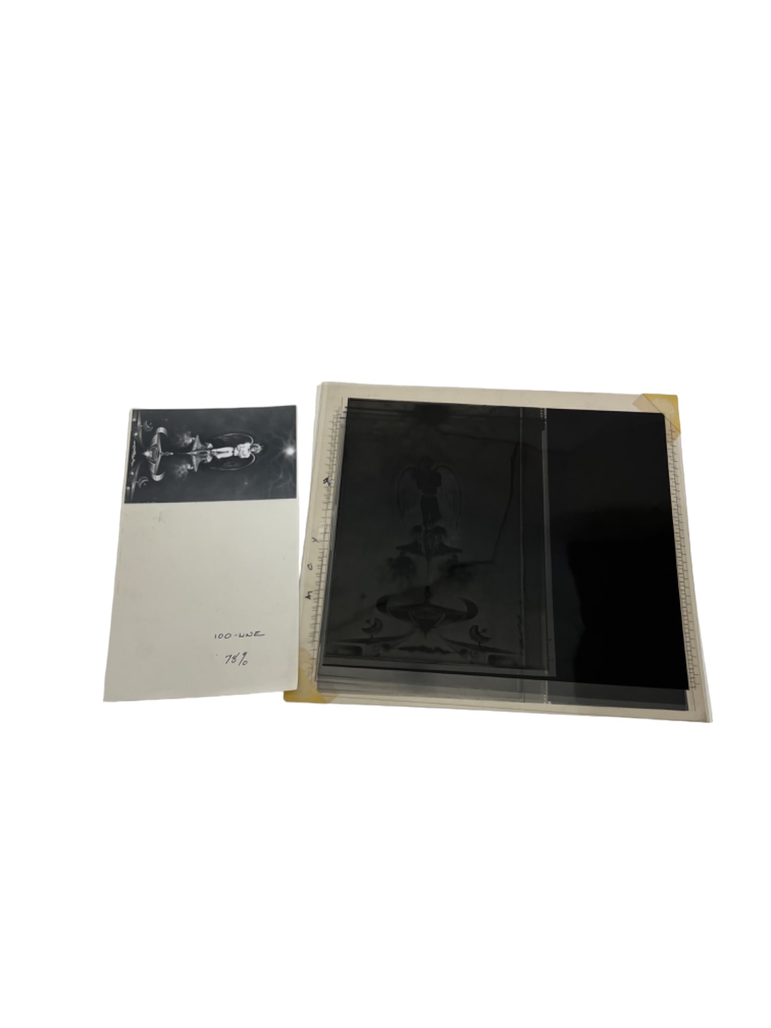 VINTAGE KEN KELLY production STORY BOARD photo negative EERIE VISIONS Sci Fi Art lot (1 of 5)