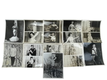 Vintage 1950's Burlesque Nude Erotic Pin Up Risque 8x10 Black & White Photo Collection