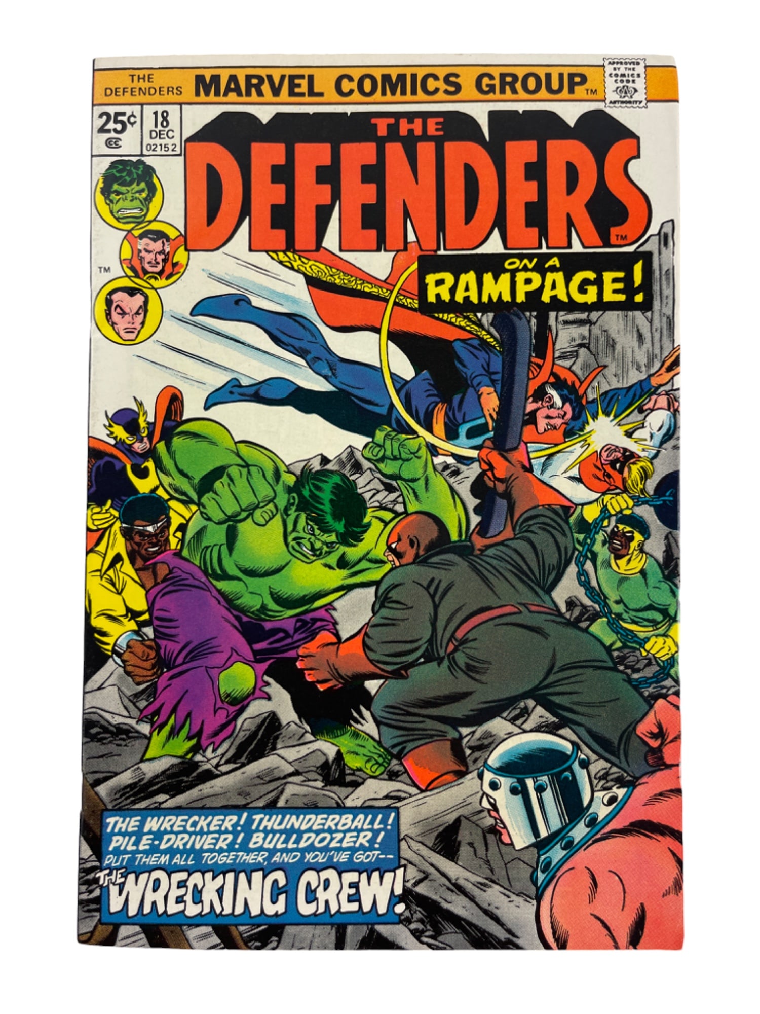 The Defenders #18 Marvel 1st Full App of The Wrecking Crew 1974 Comic Book (1 of 3)