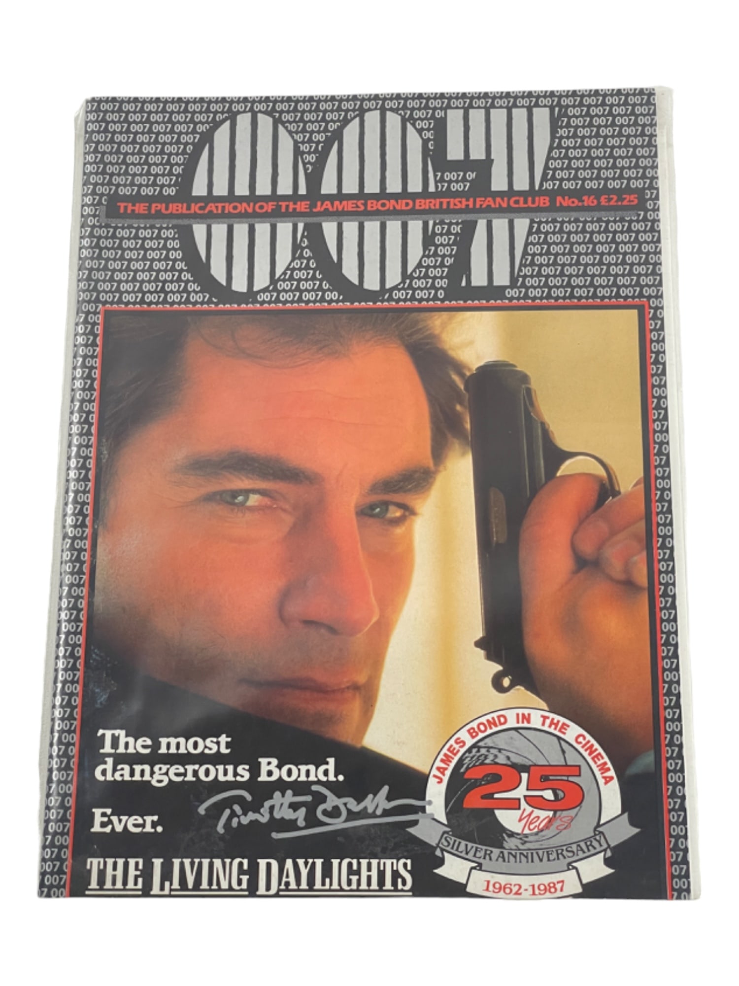 James Bond 007 "Diamonds Are Forever" Timothy Dalton Signed Magazine (1 of 5)