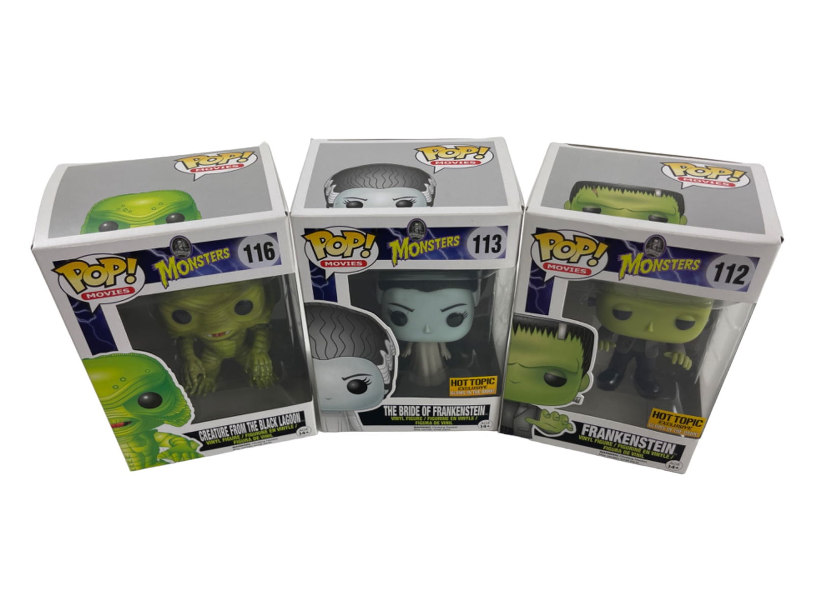 Funko Pop Movies Monsters Frankenstein Bride of Frankenstein & Creature From Black Lagoon (1 of 7)