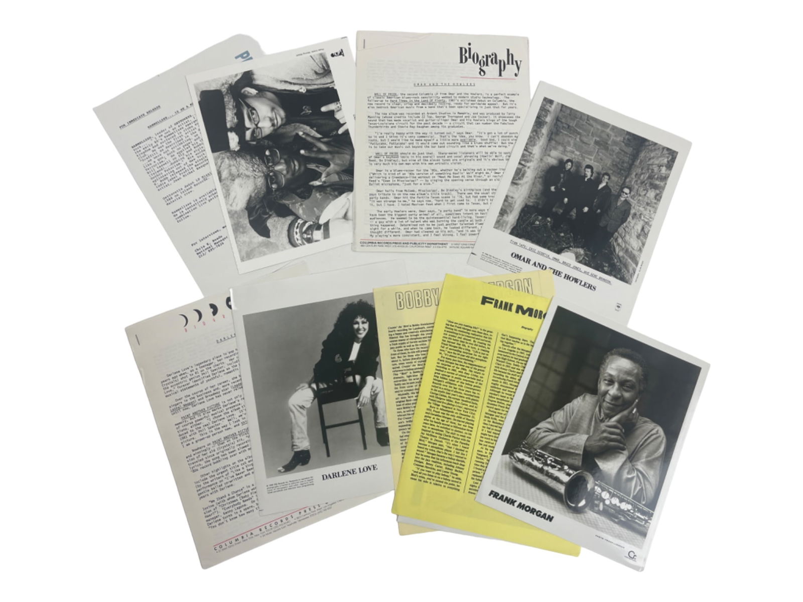 Vintage Music Musician Press Kit Photo Release Collection Lot (1 of 5)