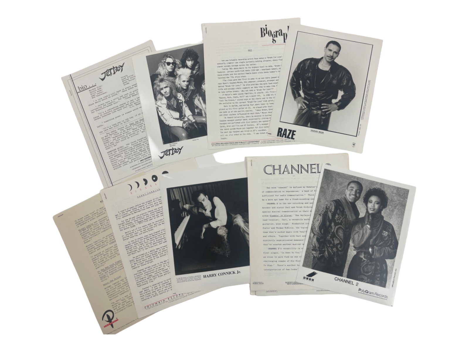 Vintage Music Musician Press Kit Photo Release Collection Lot (1 of 5)