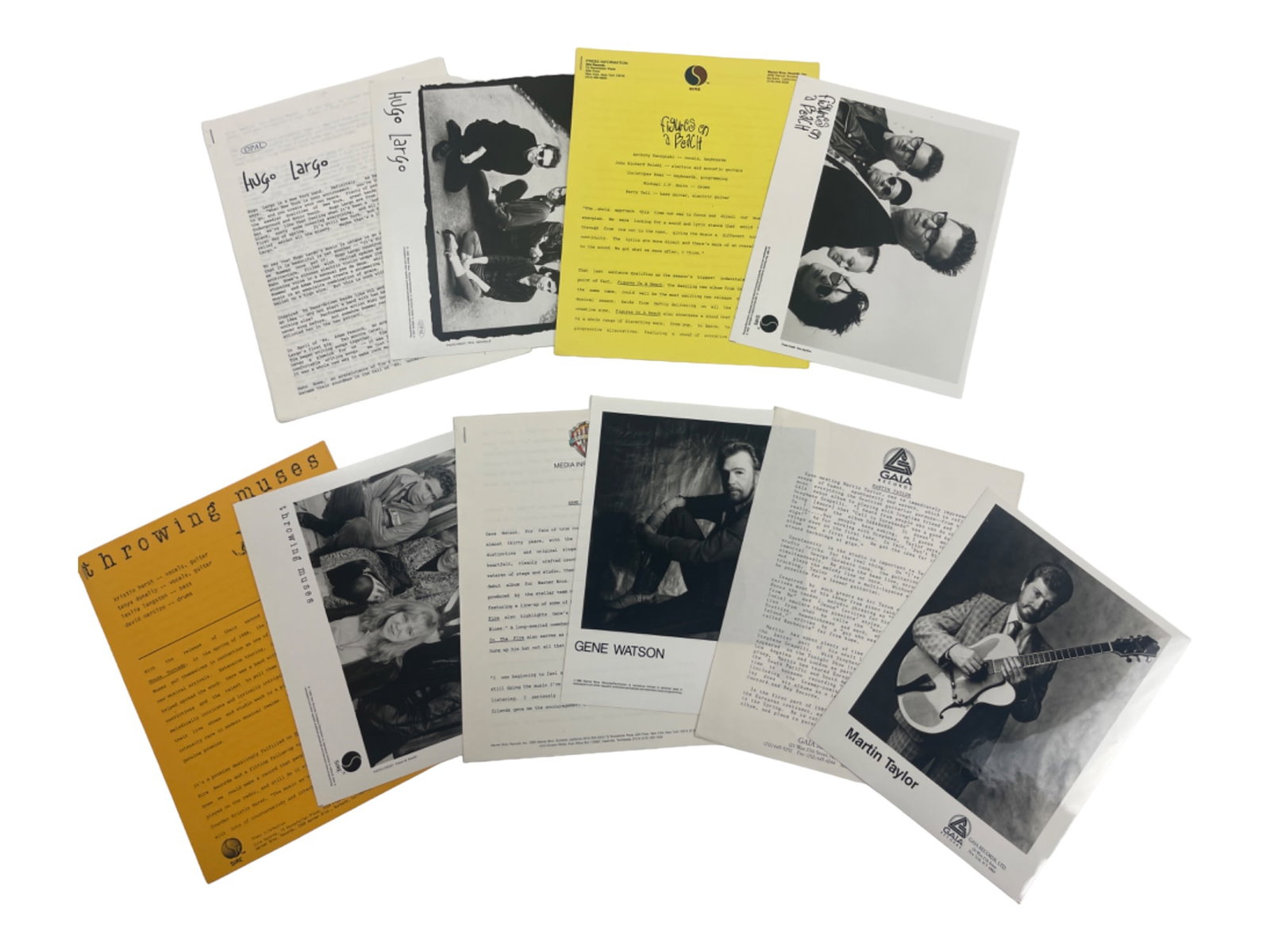 Vintage Music Musician Press Kit Photo Release Collection Lot (1 of 6)