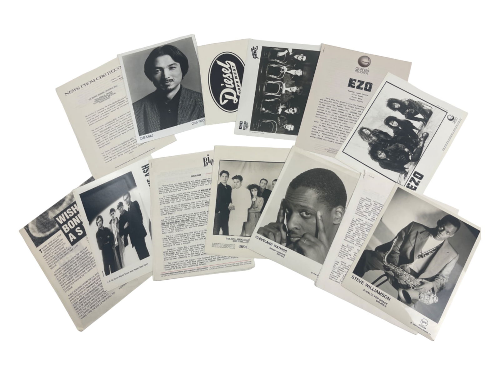 Vintage Music Musician Press Kit Photo Release Collection Lot (1 of 7)