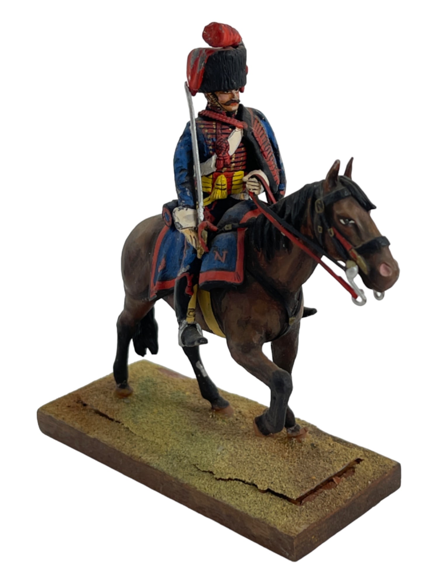 French Guard Mounted Toy Soilder Napoleonic Miniature Metal Figurine 1/30 Scale (1 of 5)