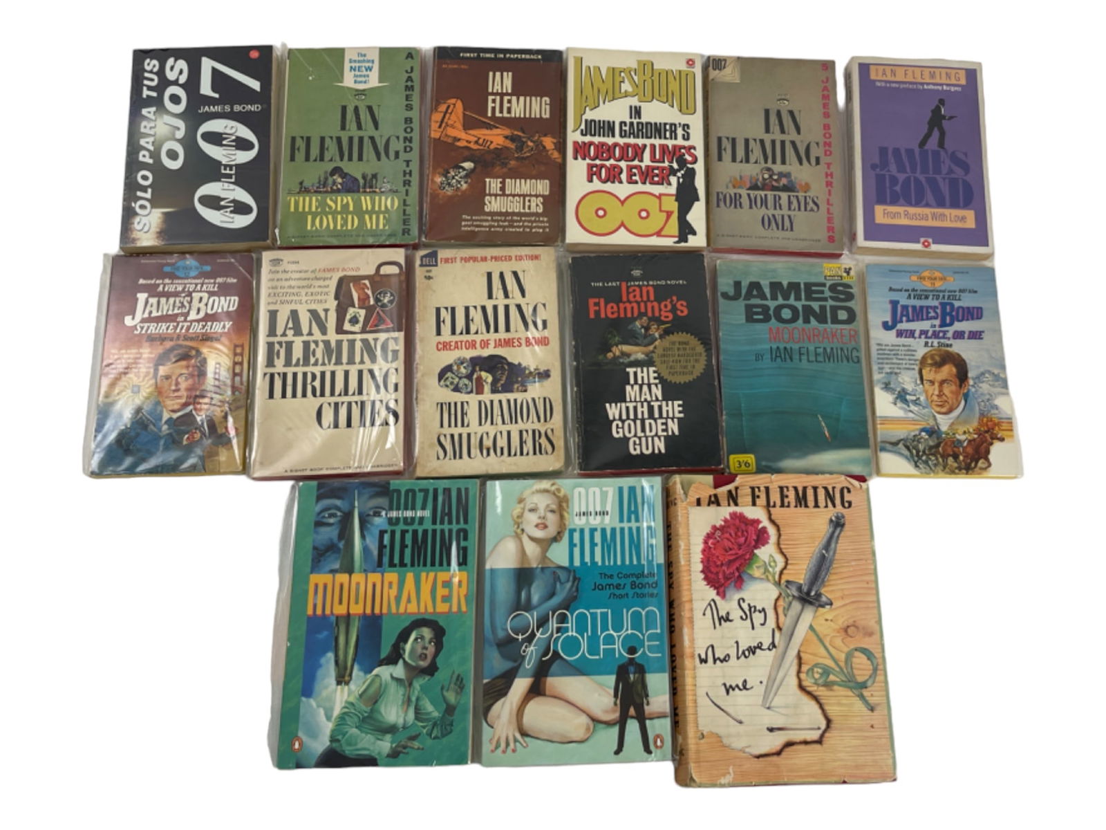 Vintage Ian Fleming James Bond 007 Book Collection Lot (1 of 6)