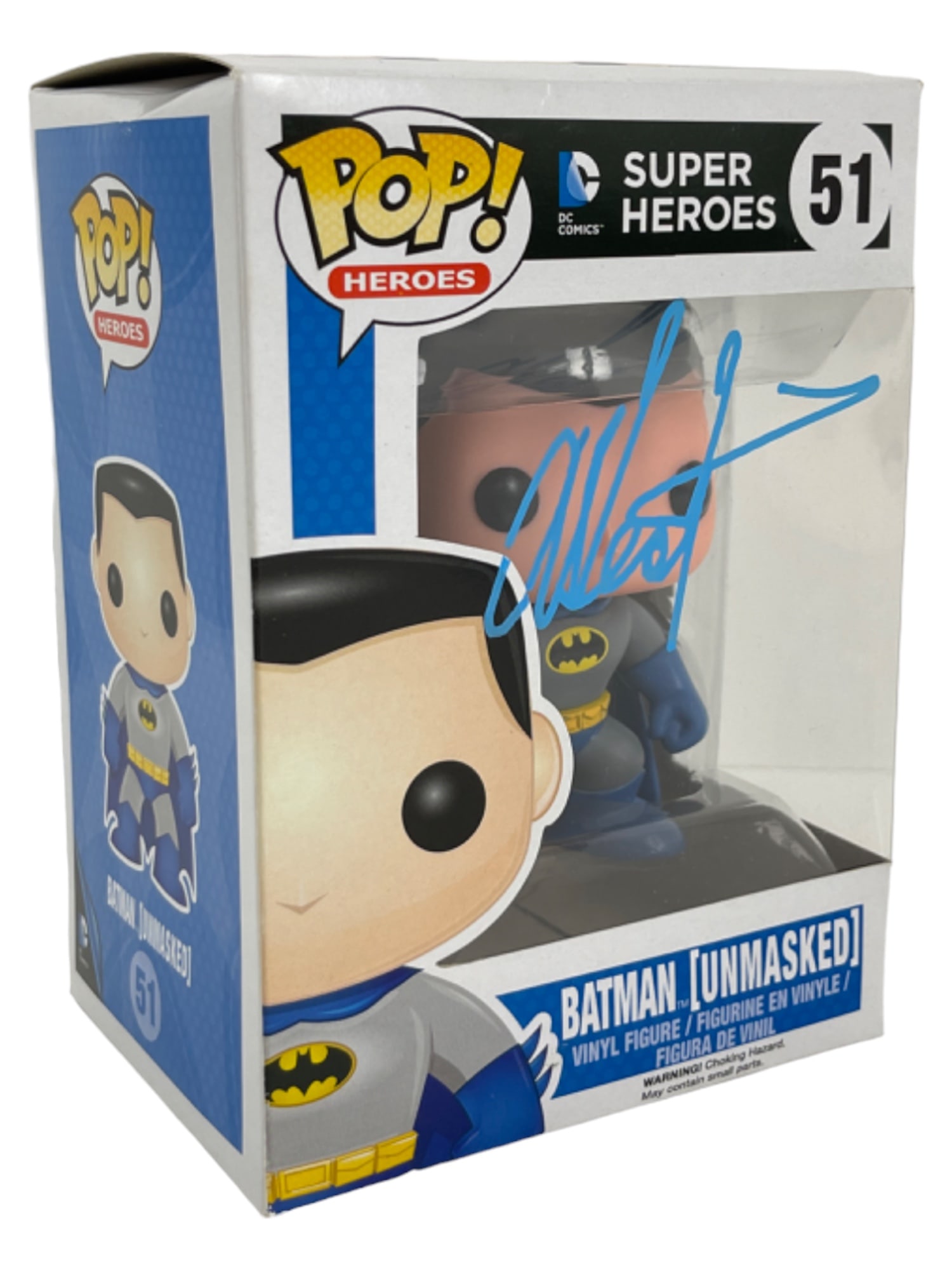 Funko POP! Heroes: Batman(Unmasked) #51 Signed by Adam West Vinyl Figure: Funko POP! Heroes: Batman(Unmasked) #51 Signed by Adam West Vinyl Figure