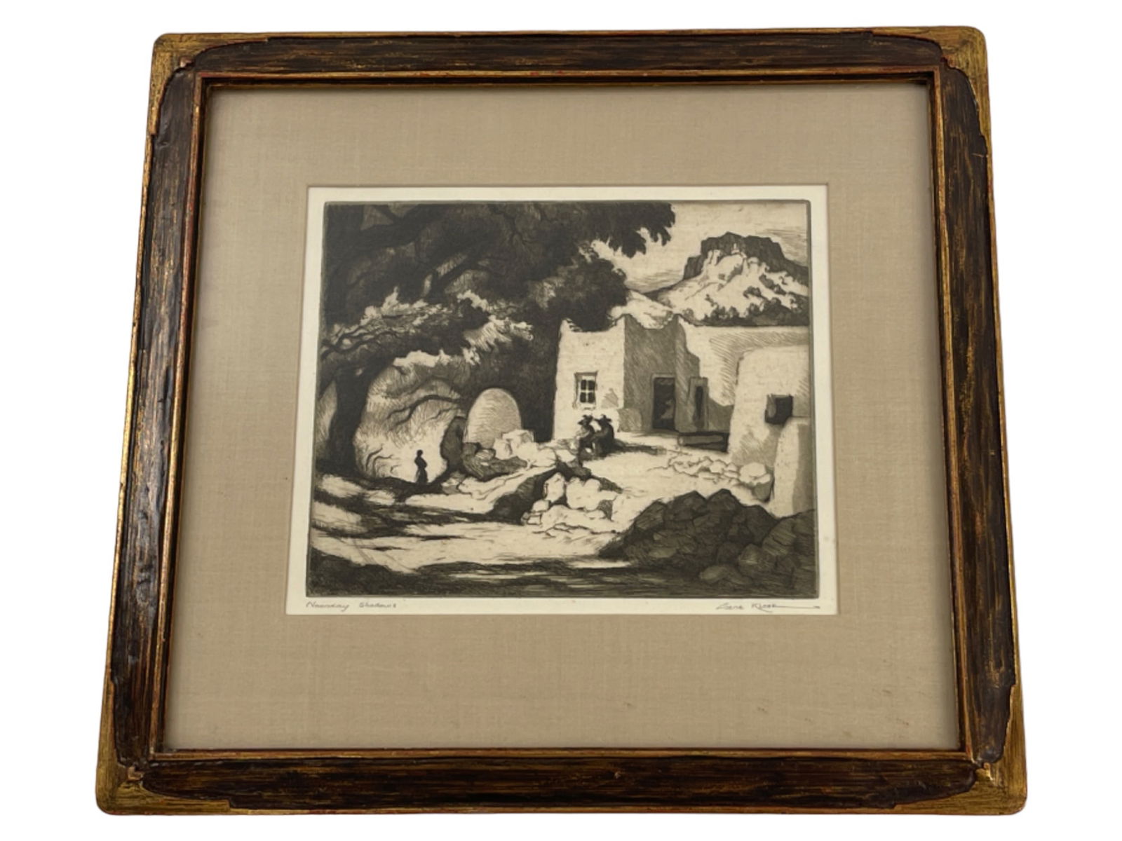 Gene Kloss - Noonday Shadows Vintage Signed Etching in Frame (1 of 11)