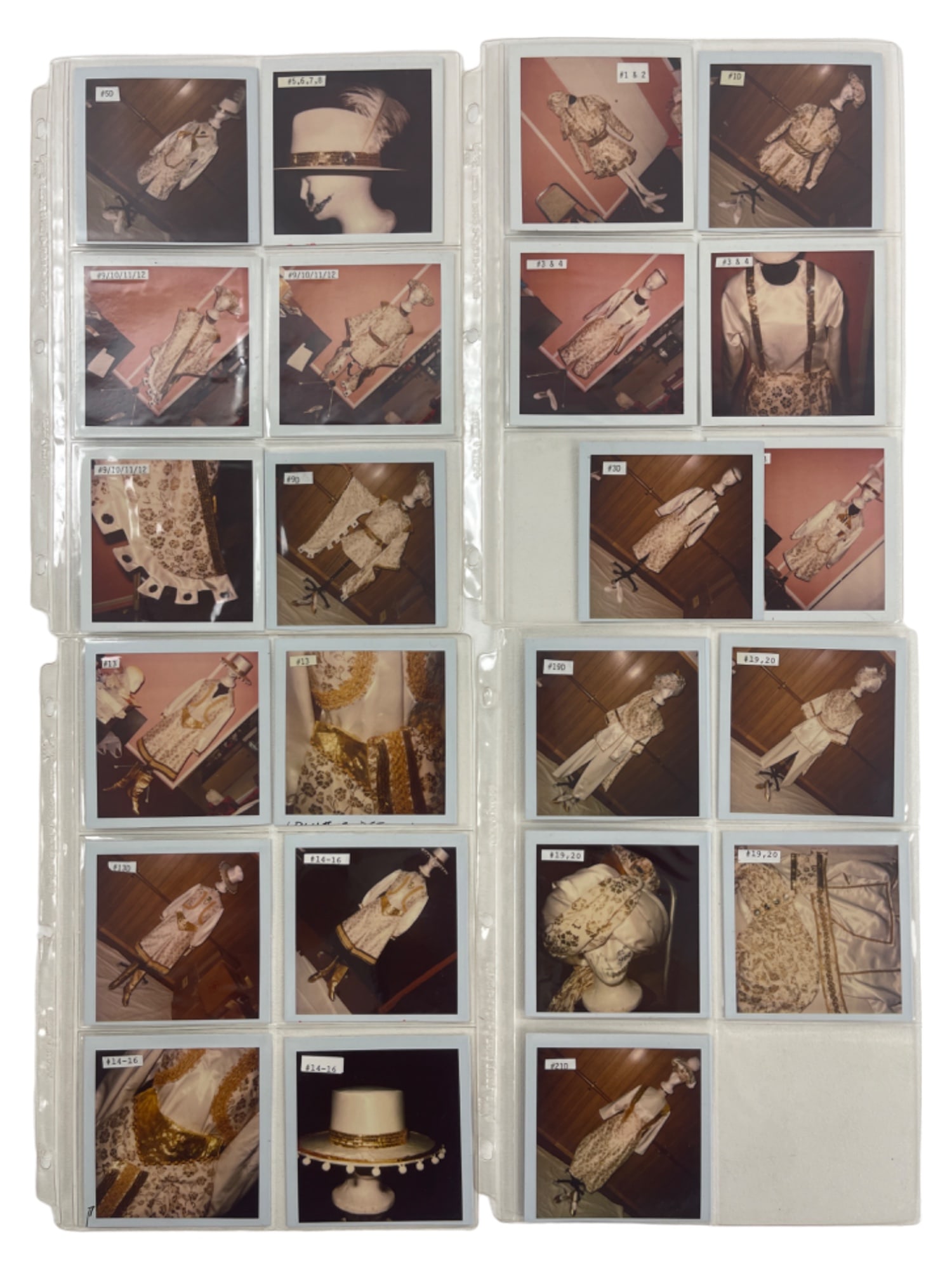 Vintage Original Disney Costume Design Polaroid Photo Collection Lot: Vintage Original Disney Costume Design Polaroid Photo Collection Lot