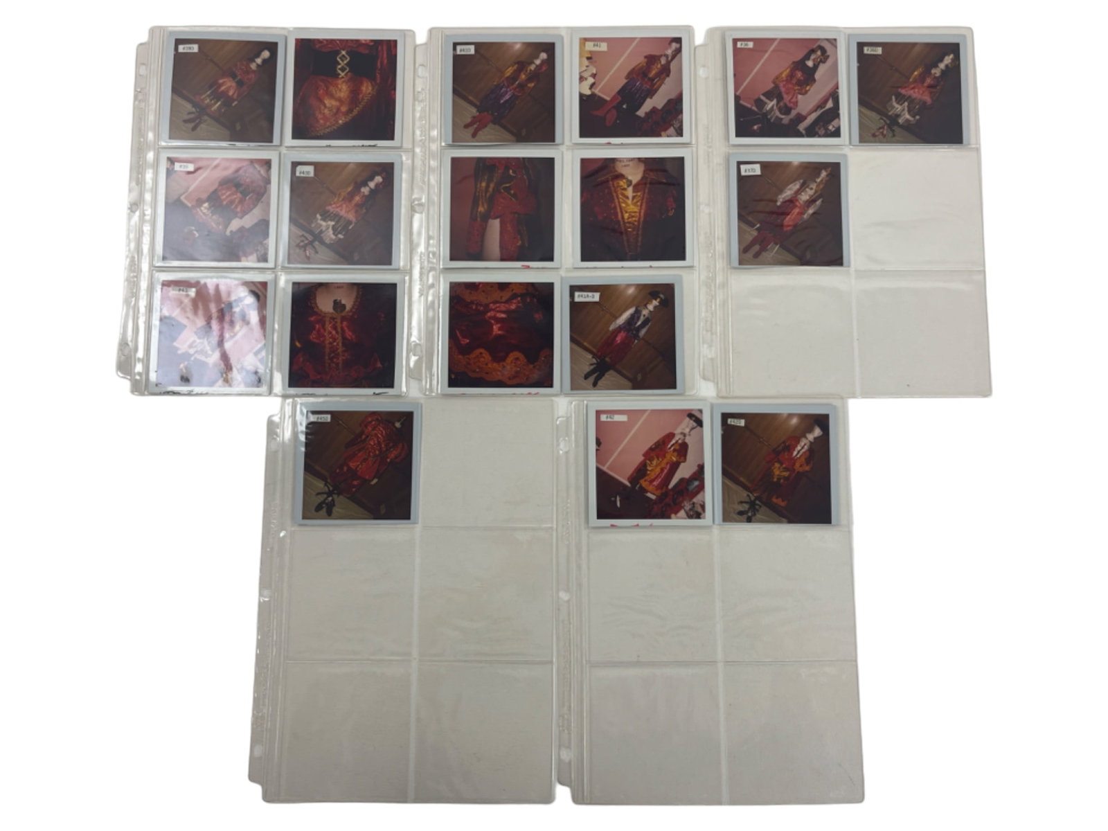 Vintage Original Disney Costume Design Polaroid Photo Collection Lot: Vintage Original Disney Costume Design Polaroid Photo Collection Lot
