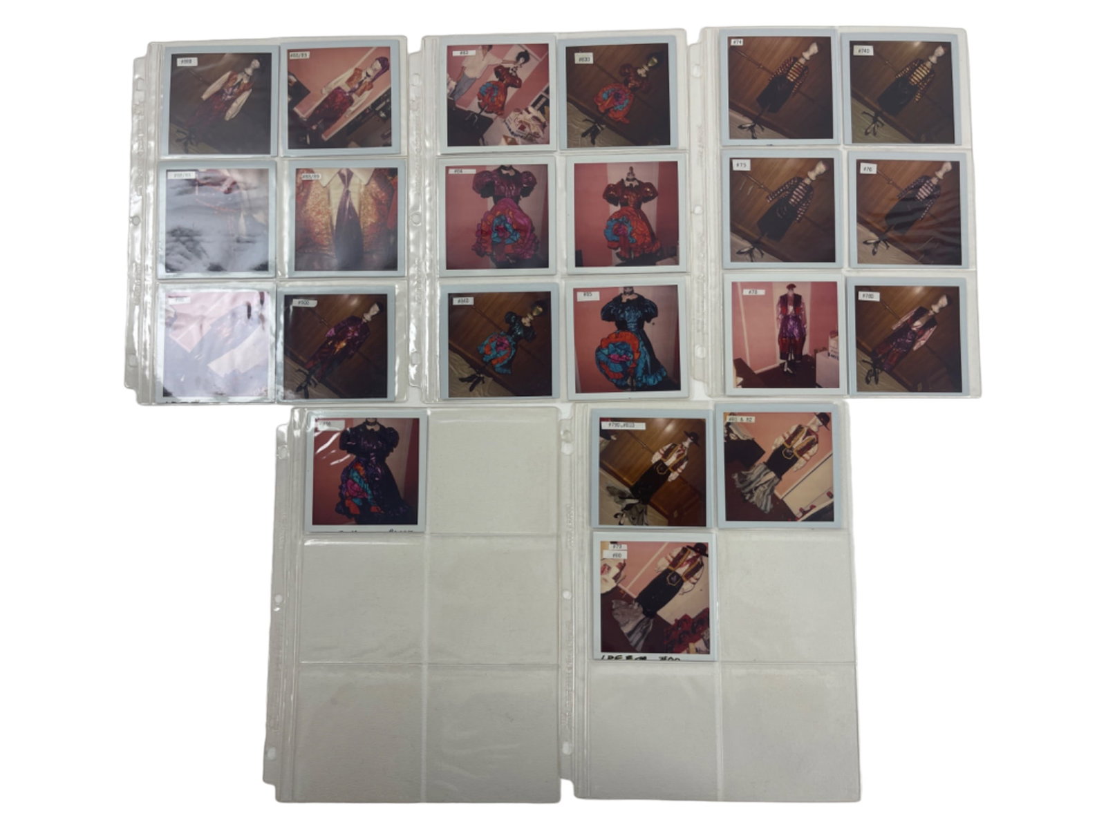 Vintage Original Disney Costume Design Polaroid Photo Collection Lot: Vintage Original Disney Costume Design Polaroid Photo Collection Lot