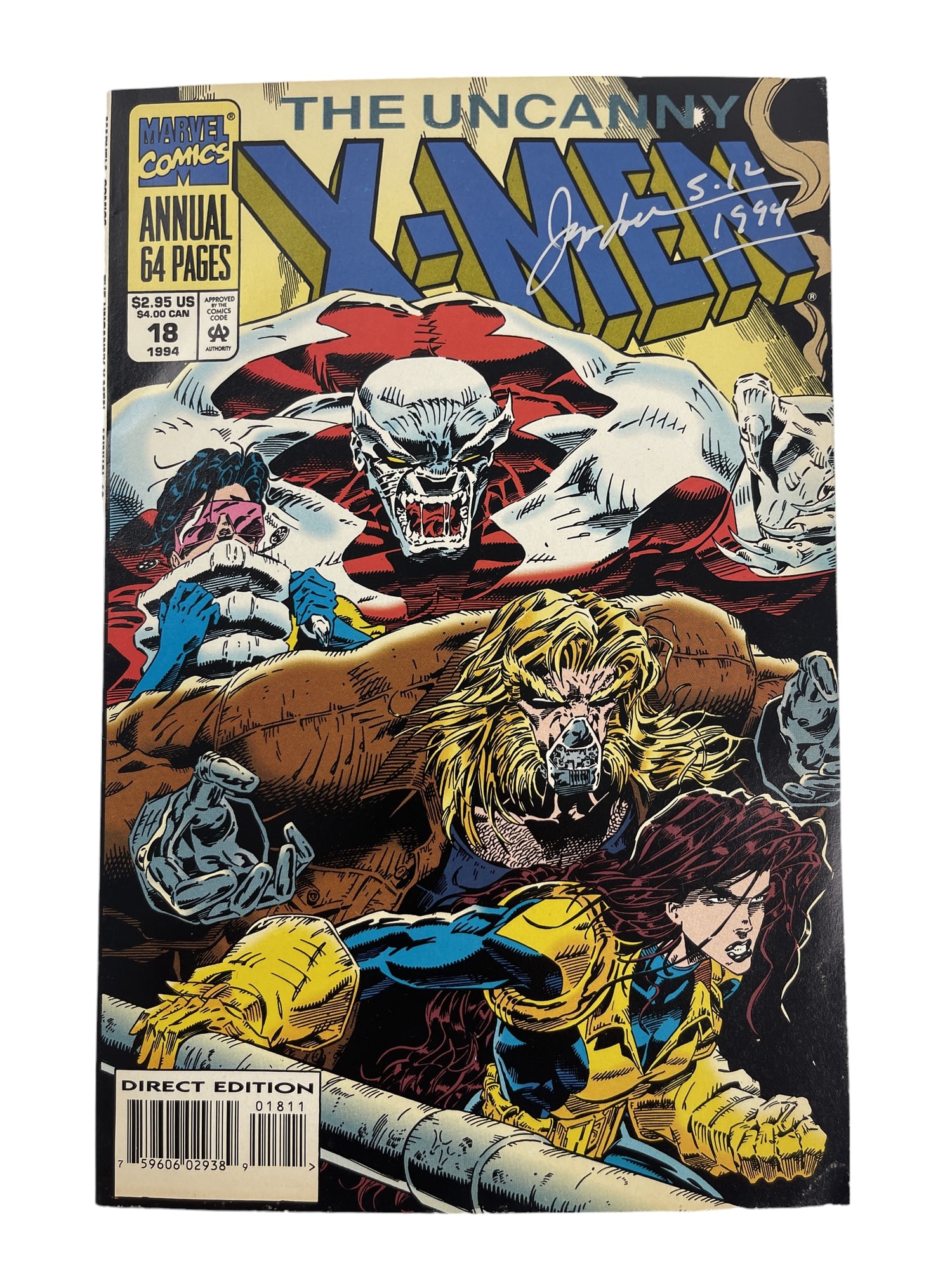 Uncanny X-Men Annual #18 Signed by Jeff Loeb 1994 Comic Book (1 of 4)