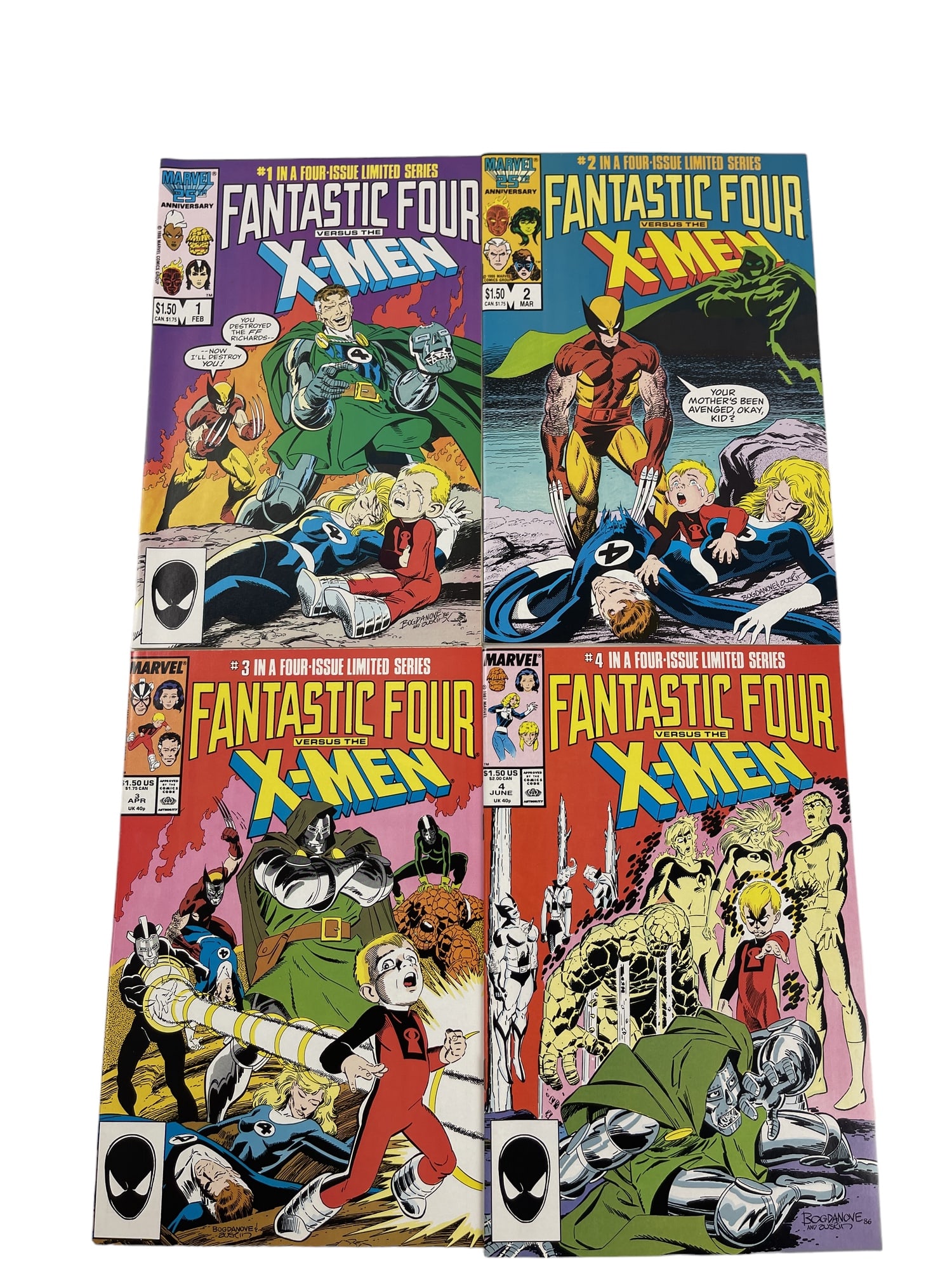 Fantastic Four vs X-Men Limited Series #1-4 Comic Books (1 of 6)