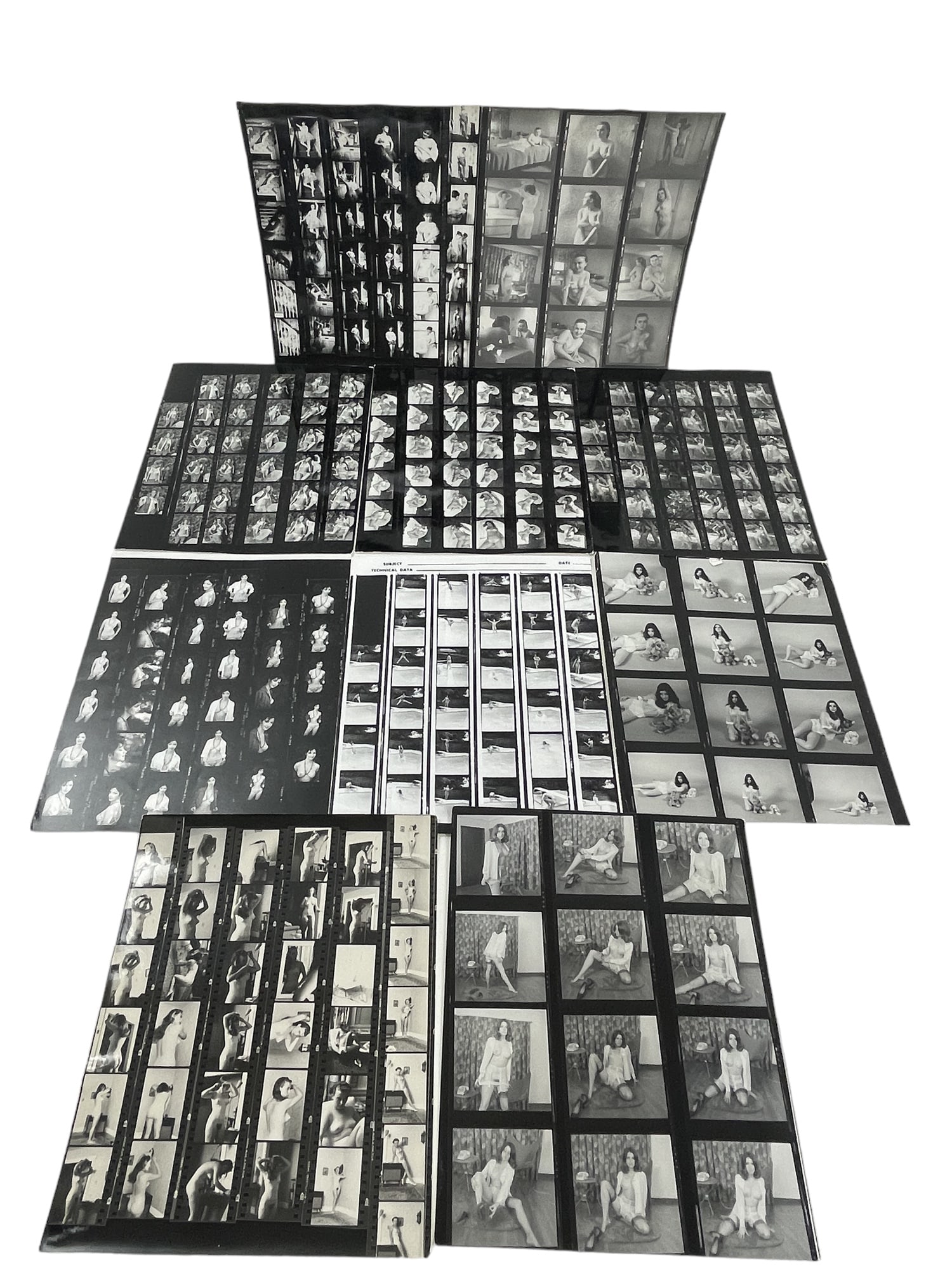 Vintage Adult Contact Sheet Erotic Nude Female Risque: Vintage Adult Contact Sheet Erotic Nude Female Risque Photo Stamped On Back Hal McQueeney
