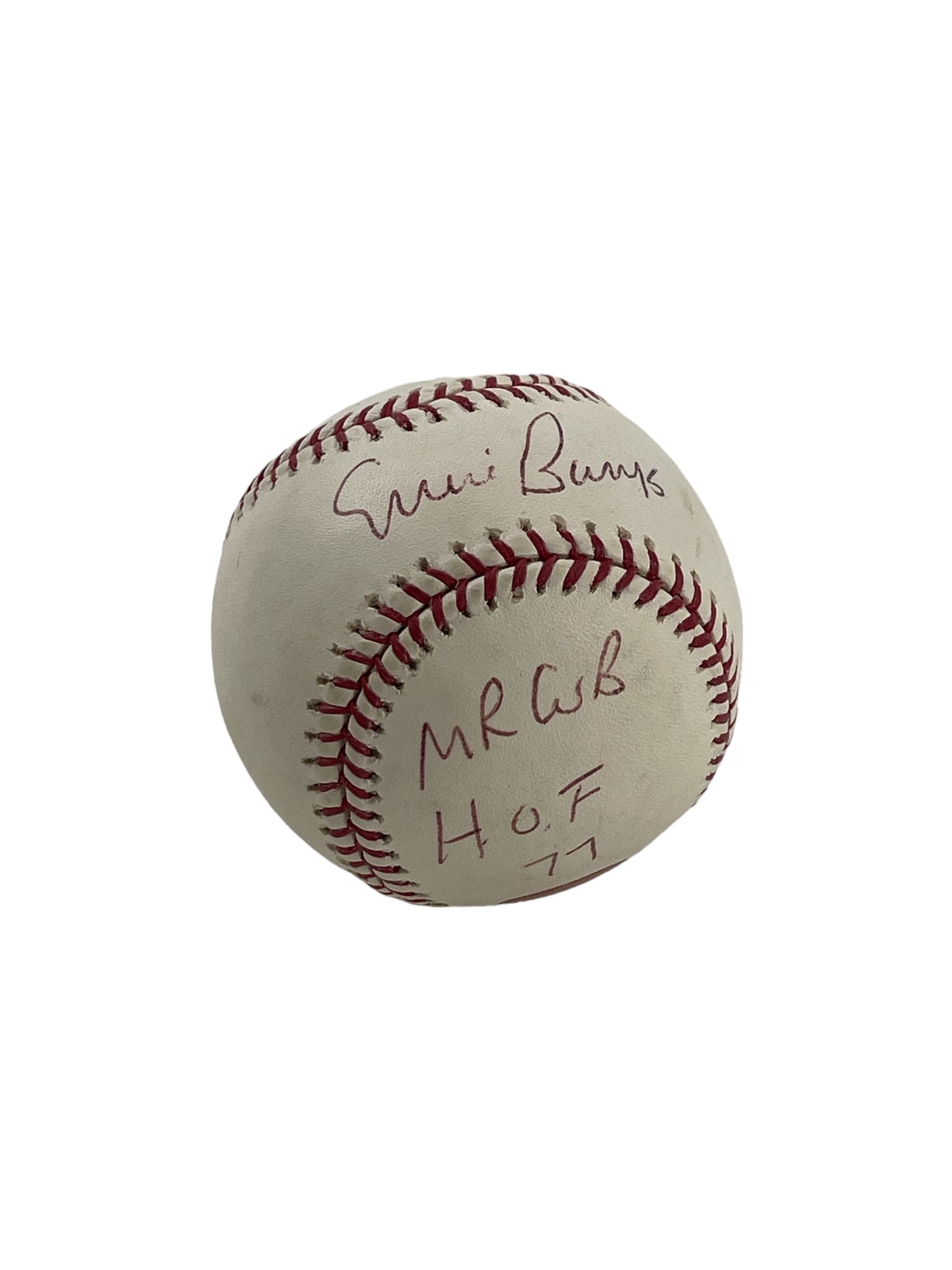 Ernie Banks Signed HOF 1977 Baseball 'Mr. Cub' (1 of 4)
