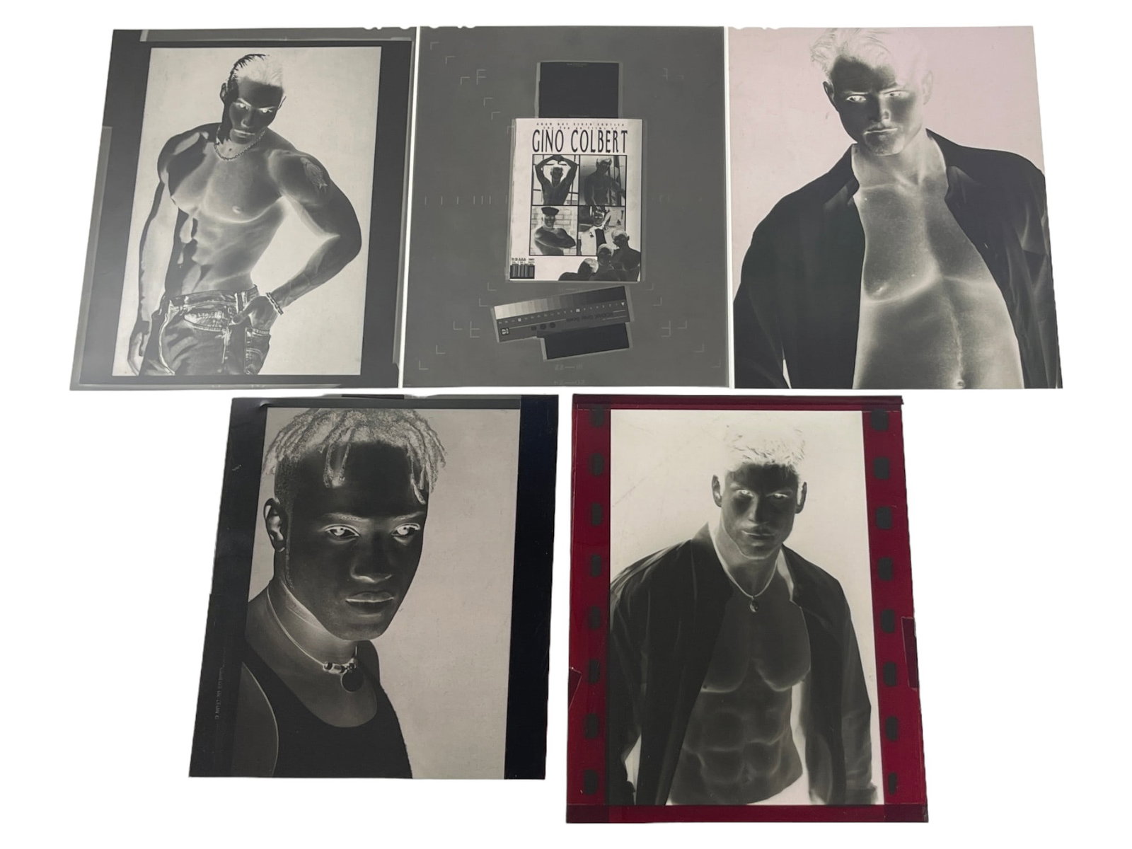 Vintage Nude Gay Male Nude Model Photo Negative Collection Lot: Vintage Nude Gay Male Nude Model Photo Negative Collection Lot Gino Colbert press kit movie magazine negatives 8" x 10"