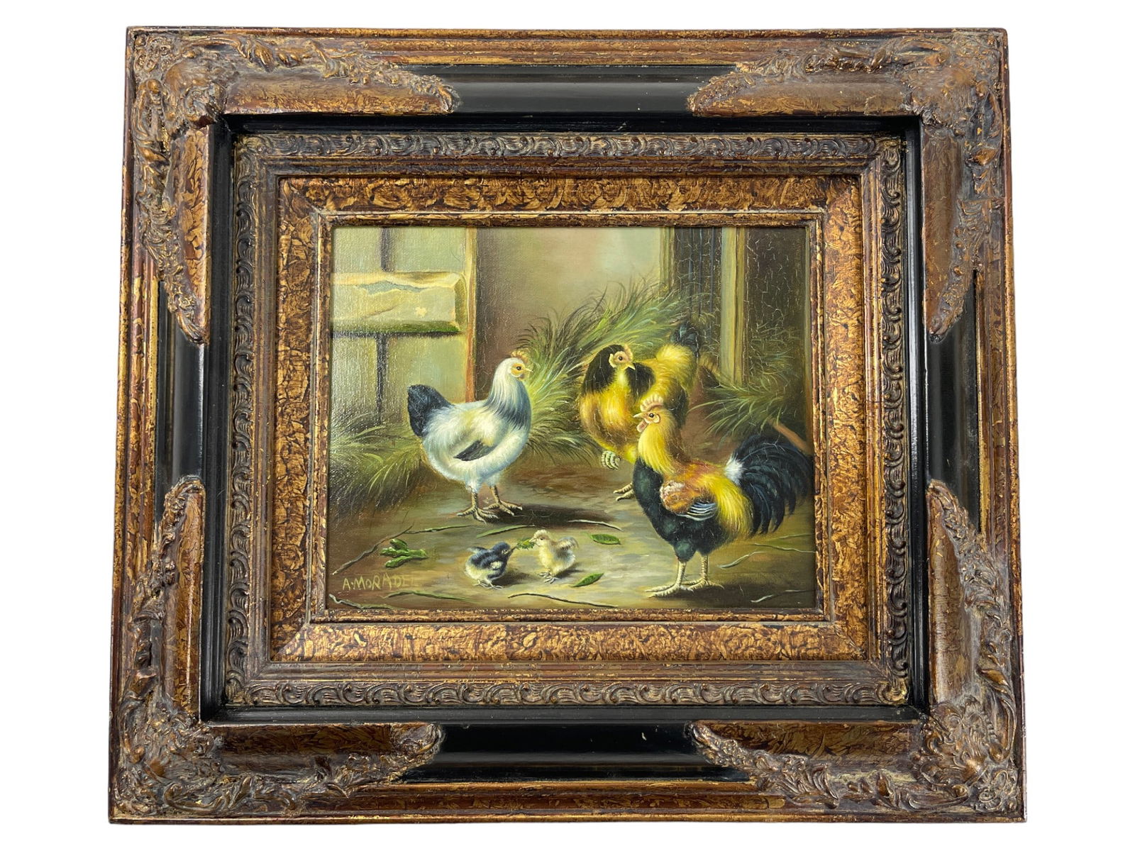 Vintage Arturo Moradei Oil on Board Vintage Painting Signed (1 of 10)