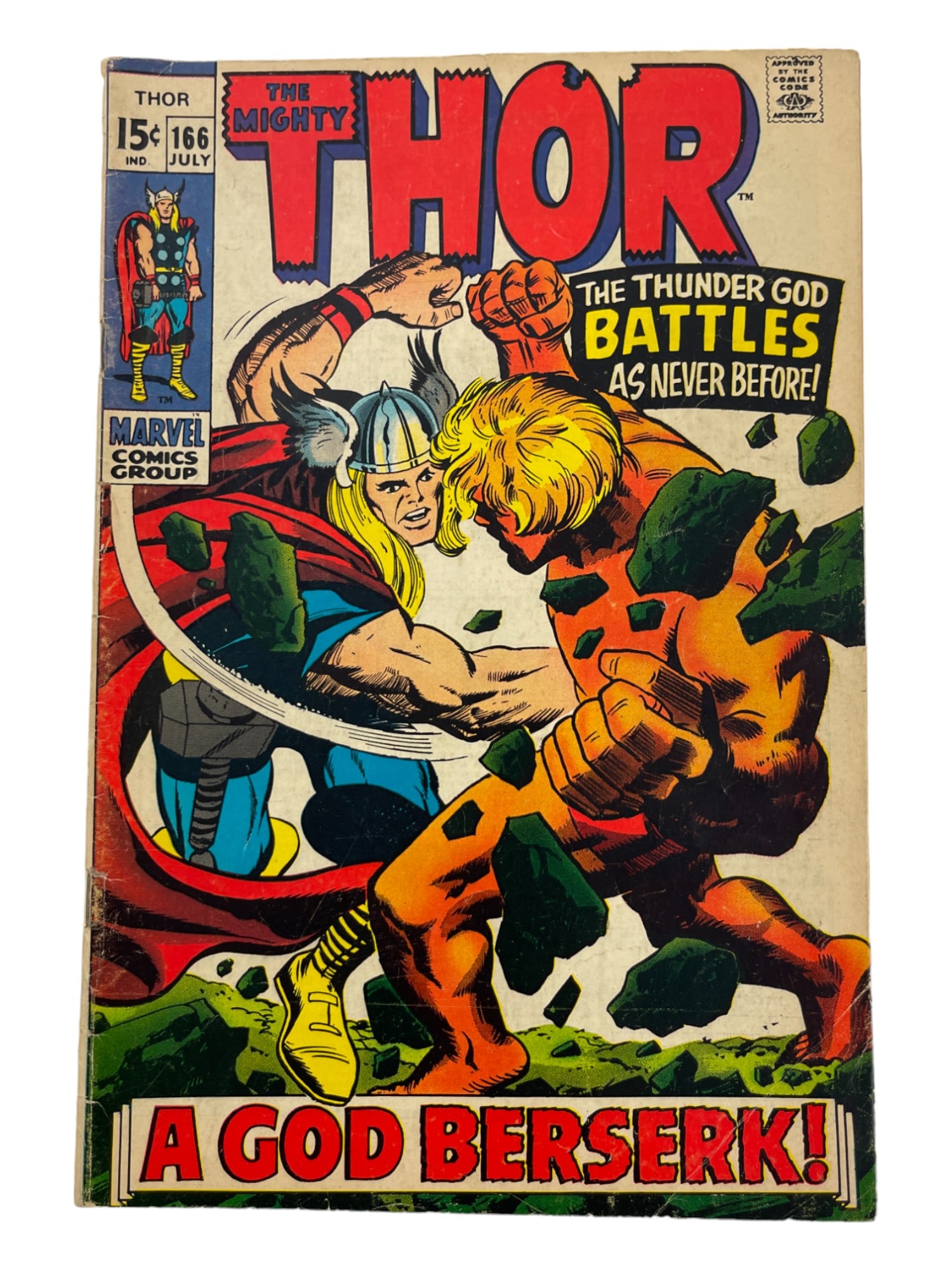 Thor #166 Marvel 2nd Full Warlock/Him App 1969 Comic Book (1 of 3)
