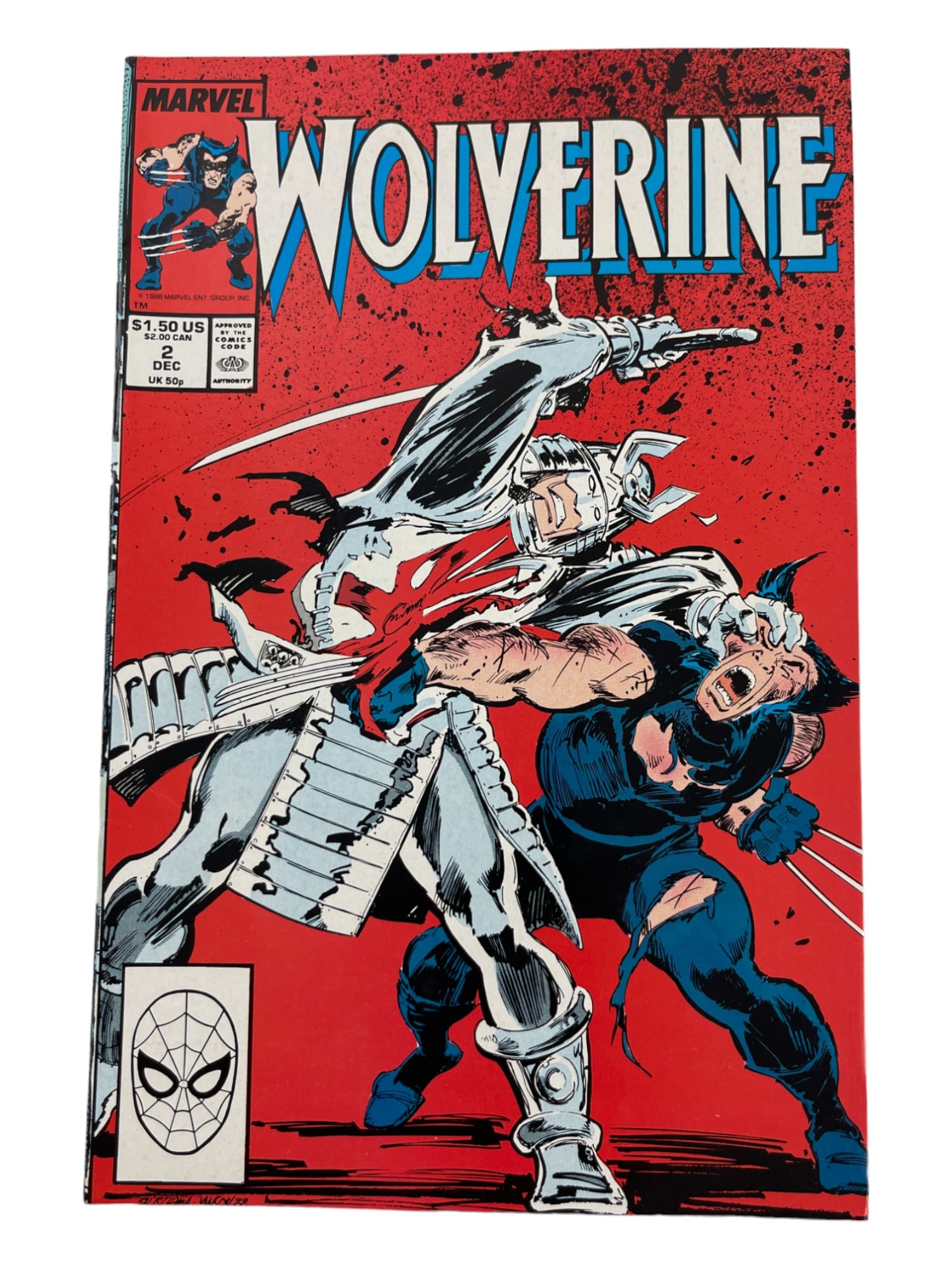Wolverine #2 Marvel 1988 Comic Book (1 of 3)