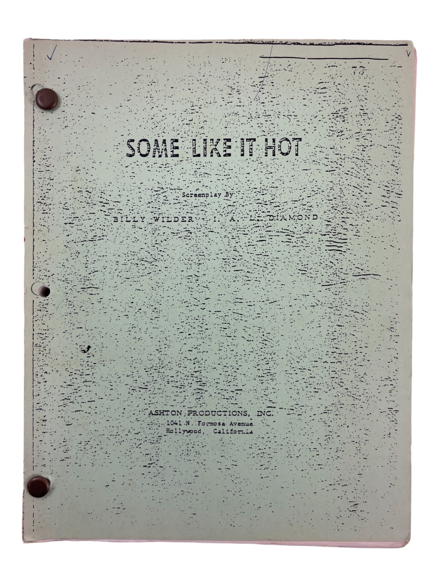 Some Like it Hot Movie Screenplay Script (1 of 5)