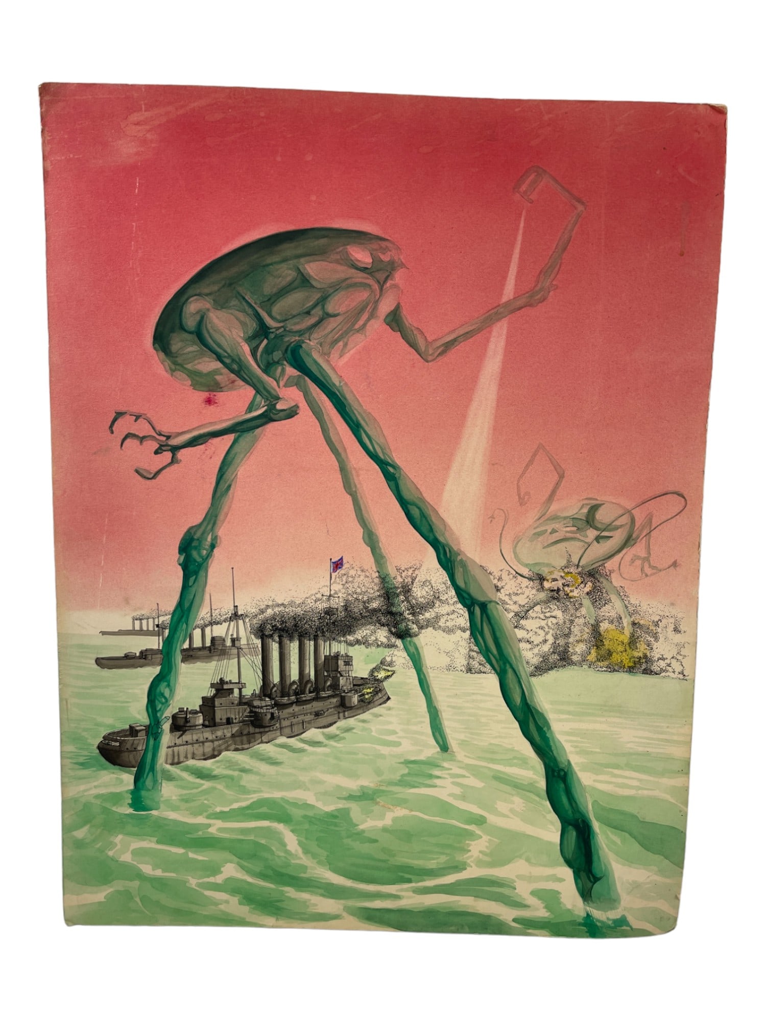 War of the Worlds Original Illustration Art Sci-Fi Vintage Drawing Painting (1 of 7)