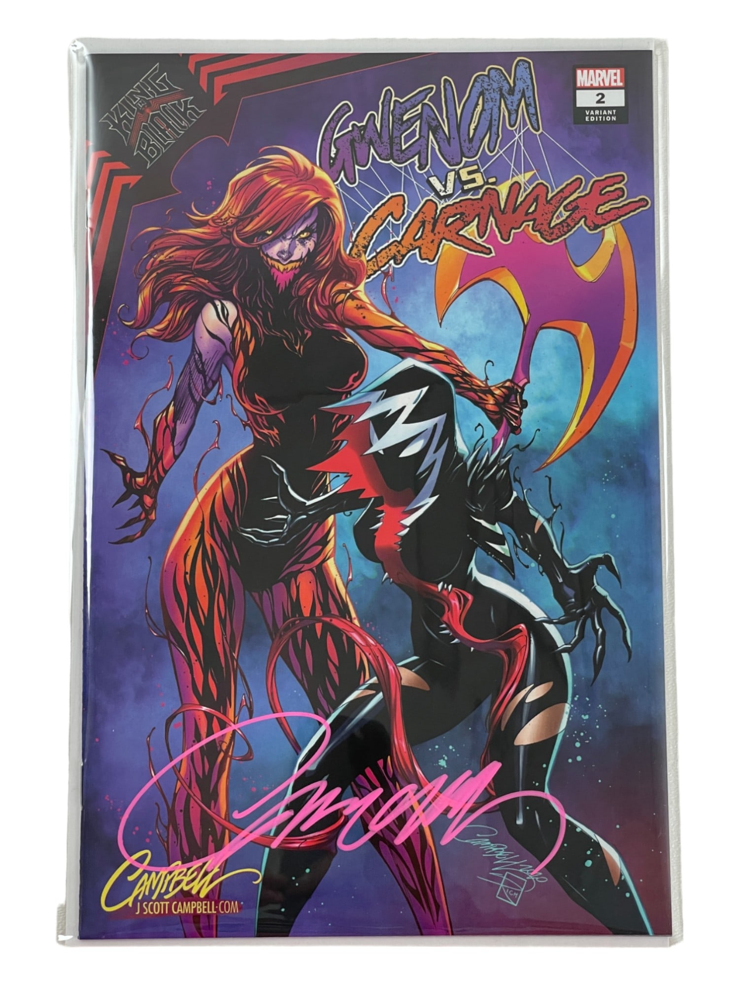 Marvel Comic Gwen Vs Carnage #2 J. Scott Cambell Variant Signed W/ COA Comic Book (1 of 4)