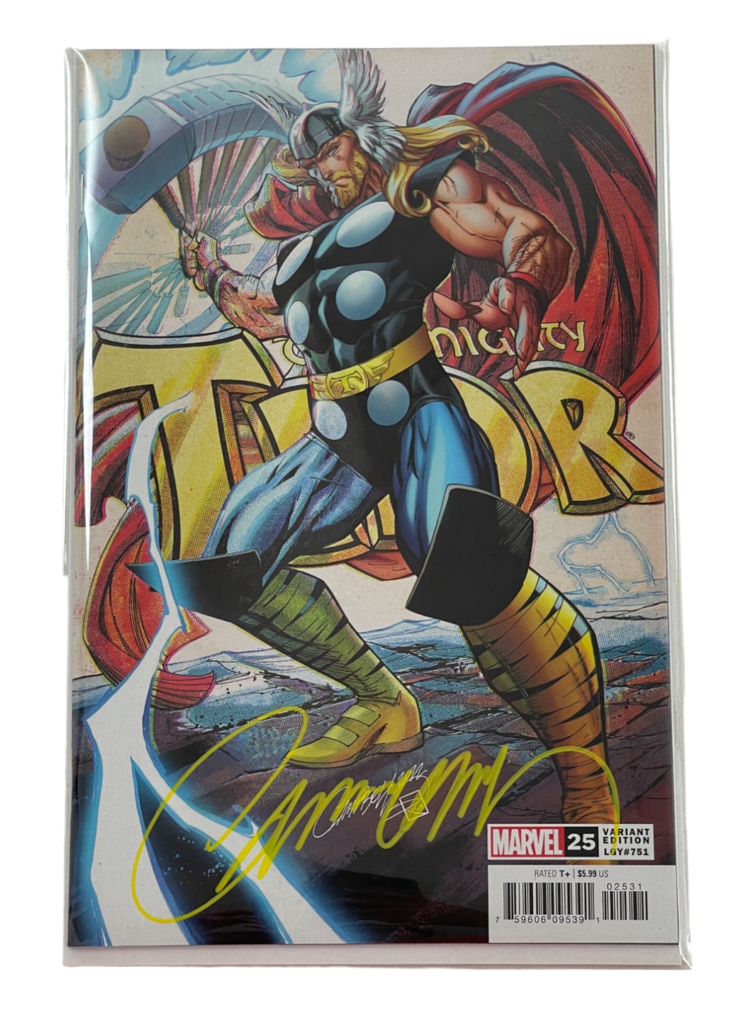 Marvel Comics Thor #25 Signed By J. Scott Campbell W/ COA (1 of 4)